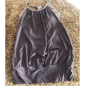 Lululemon 4 Gray / White Yoga Tank SportsBra combo